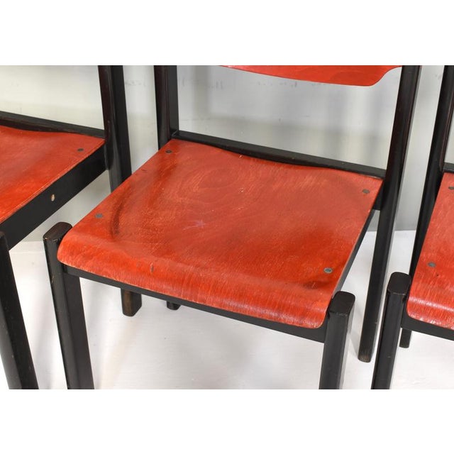 Italian Postmodern Stacking Chairs in Sottsass Style, Italy, 1970s, Set of 14 For Sale - Image 9 of 18