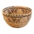 Vintage Native American Style Handwoven Coiled Basket With Geometric Design, C. 1960 For Sale