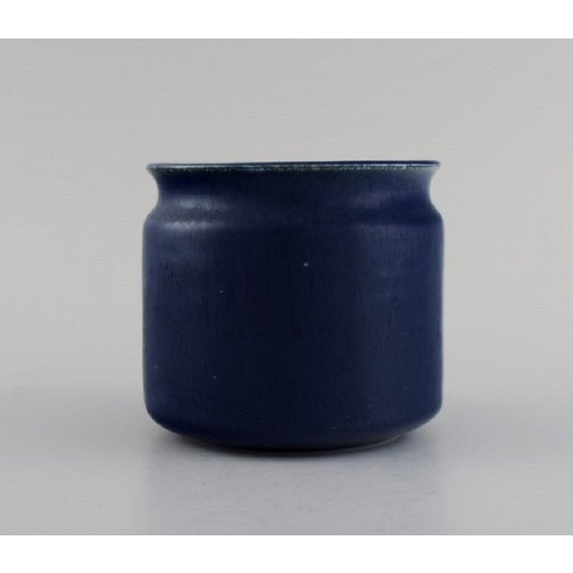 Mid-Century Glazed Ceramic Vase by Edith Sonne for Saxbo For Sale - Image 3 of 7