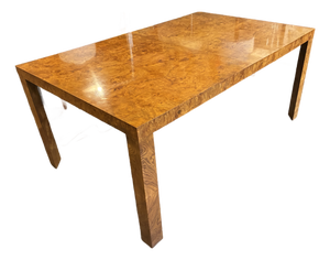 1970s Burlwood Parsons Table by Edward Wormley for Dunbar