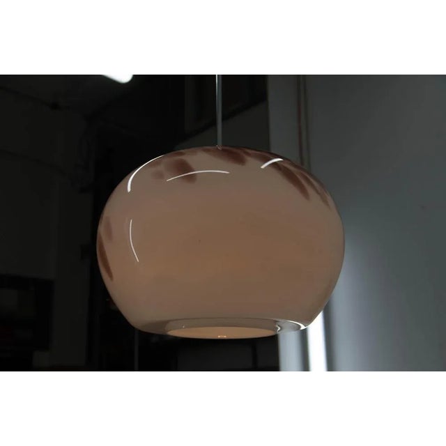 Brown Art Glass Pendant Lamp, Czechoslovakia, 1970s For Sale - Image 8 of 11