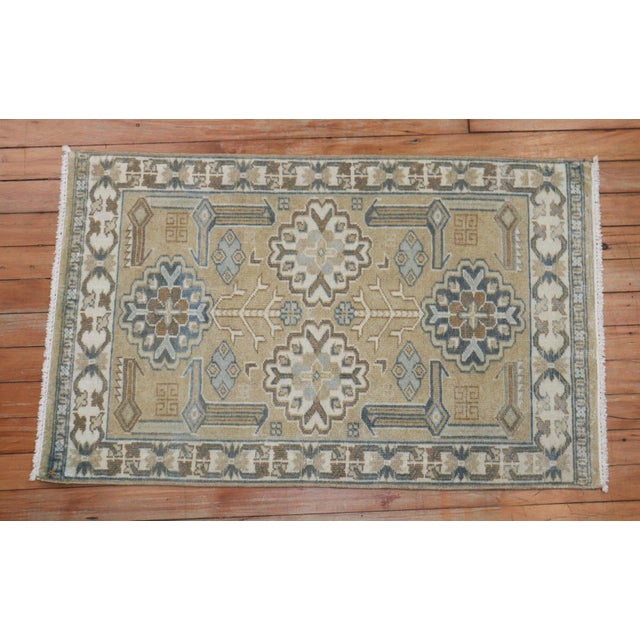 Vintage Zabihi Collection Mini Persian Rug For Sale In New York - Image 6 of 7