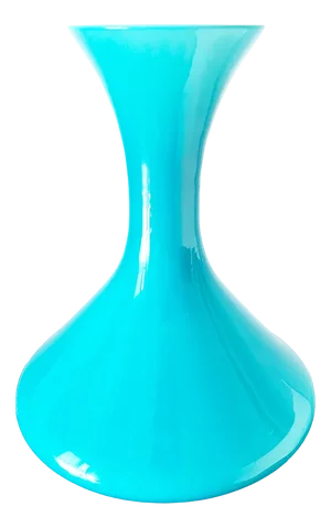 Vintage Vase in Blue Opaline, 1950s