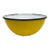 1970s Yellow White & Black Modern Poland Huta Silesia Enamelware Bowl For Sale