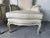 Pair of Vintage Hollywood Regency French Louis XV-Style Painted & Gilt Bergère Lounge Armchairs For Sale - Image 9 of 12