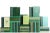 Decorative Books - Boxwood Book Wall - Set of 50 Green Books For Sale