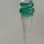 Vintage Champagne Flutes Clear Glass With Green Stem Detail, 9" - Set of 2 For Sale In Miami - Image 6 of 7