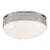 Thomas O'Brien for Visual Comfort Signature Hicks Small Flush Mount in Polished Nickel with White Glass For Sale
