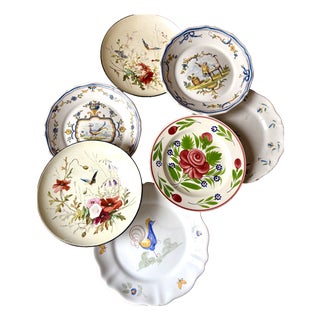 Antique Dinner Plates, Set of 7 For Sale