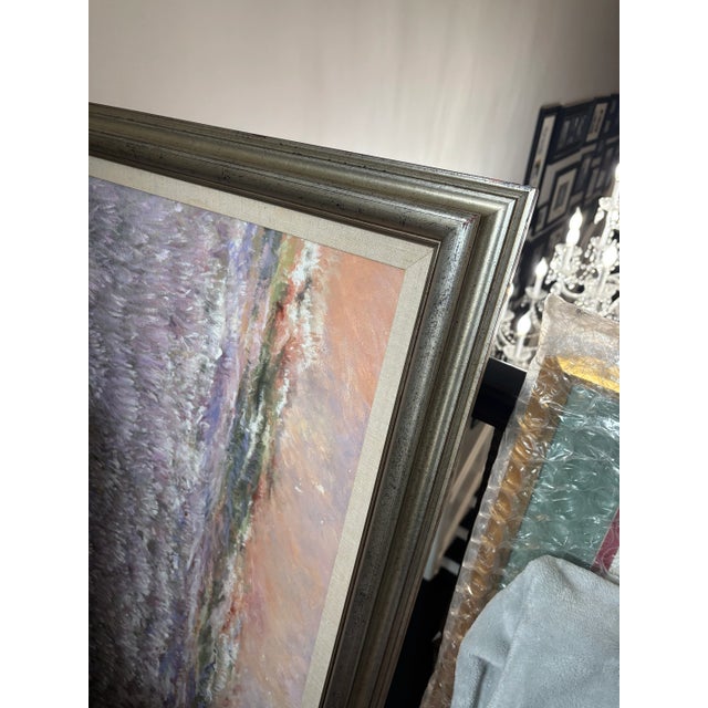 Vintage Impressionist Framed Oil Painting For Sale - Image 9 of 9