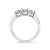 Early 21st Century 14K White Gold 1/2 Cttw Miracle Set Round Lab Grown Diamond Three Stone Illusion Plate Ring (F-G Col ES13 For Sale - Image 5 of 7