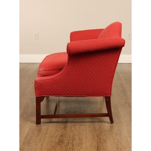 Georgian Style Upholstered Mahogany Loveseat For Sale - Image 16 of 18