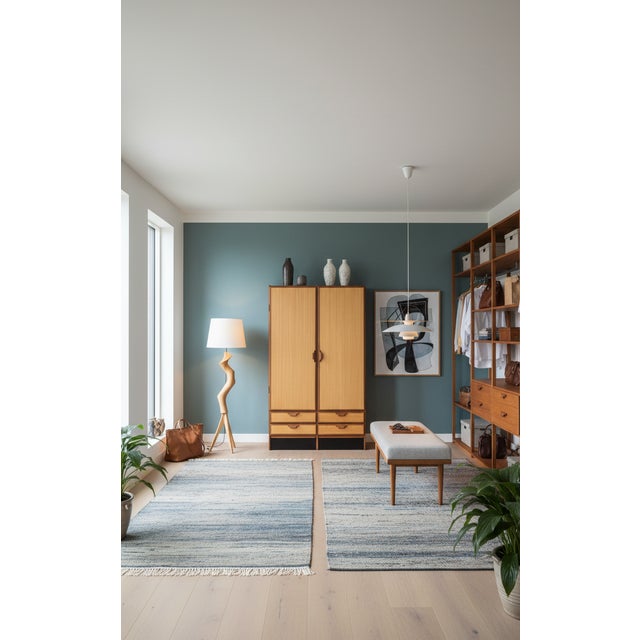 Vintage Danish Wardrobe in Teak and Oregon Pine by Gunni Omann for Omann Jun, 1960s For Sale - Image 11 of 18