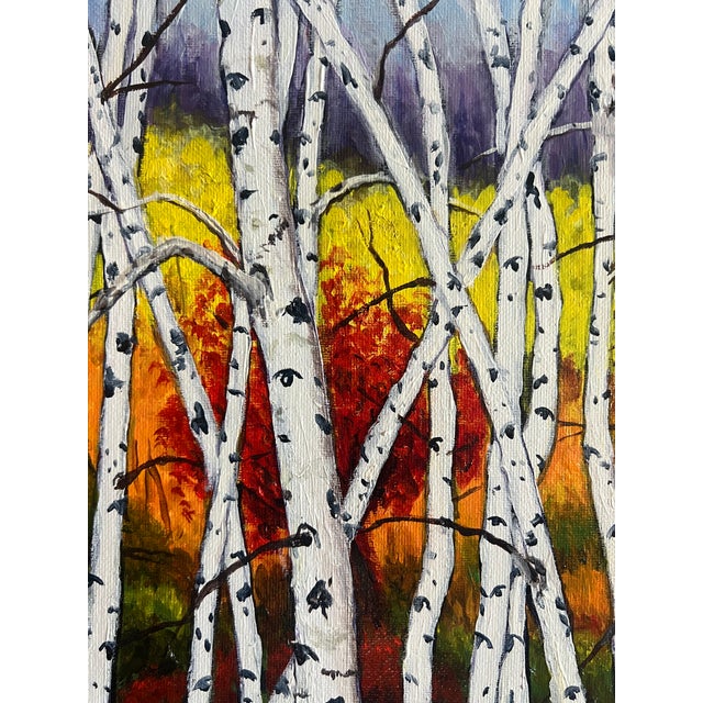 Whispers of the Birch Forest | Original Oil Painting For Sale In San Francisco - Image 6 of 10
