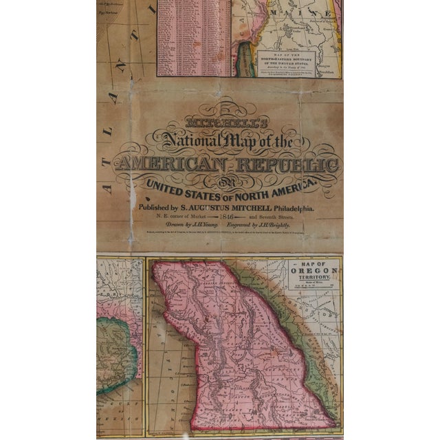 Map of the American Republic by Samuel Augustus Mitchell, 1800s, Set of 2 For Sale - Image 4 of 7