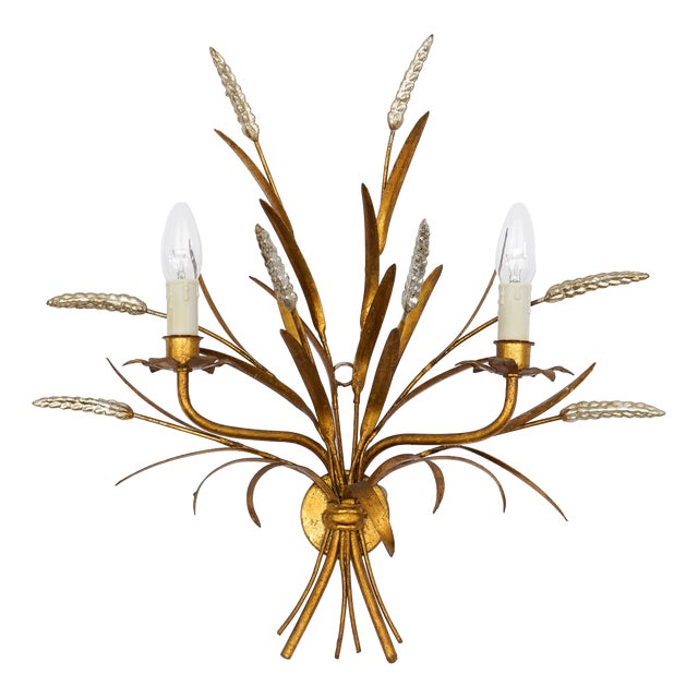 Large Wheat Sheaf Wall Light by Hans Kögl, Germany, 1970s For Sale