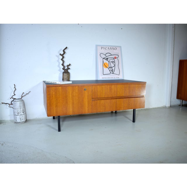 Mid-Century Modern German Sideboard in Teak, 1960s For Sale - Image 6 of 8