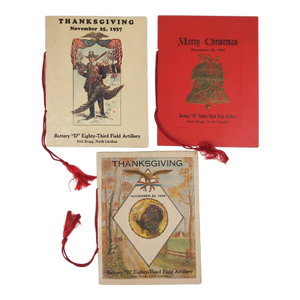 1930s Holiday Programs Battery D 83rd Field Artillery Ft. Bragg Nc Books - Set of 3