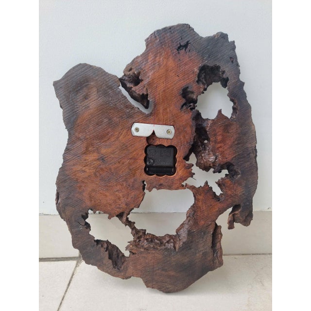 One-of-a-Kind Handcrafted Driftwood Wall Clock – Functional Natural Wood Wall Sculpture For Sale - Image 14 of 17