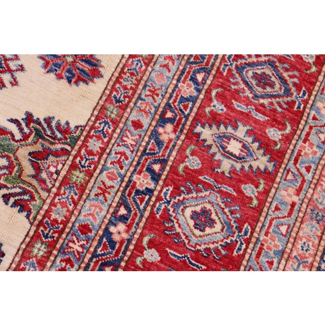 1990s 1990s Rustic Kazak Beige/Red Wool Rug - 8'1'' X 9'7'' For Sale In New York - Image 6 of 10