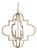 Capital Lighting Ellis Brushed Gold Quatrefoil Chandelier For Sale