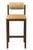 Wood Set of 4 Thayer Barstools by Maiden Home Dark Oak Wood Leather & Shearling Seats For Sale - Image 7 of 11