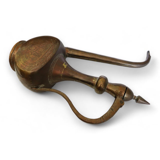 1930s Antique Islamic Ewer in Copper, 1950s For Sale - Image 5 of 12