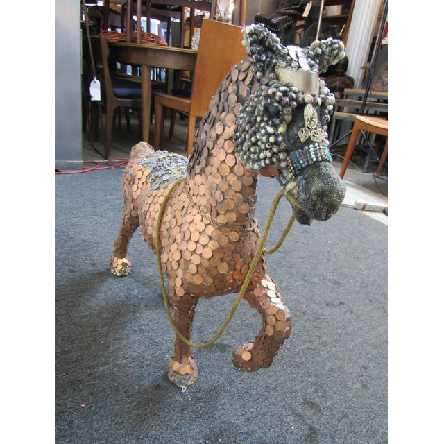 Mid 20th Century Mid 20th Century Handmade Penny Horse For Sale - Image 5 of 5