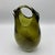 Large Mid-Century Hand-Blown Olive Green and White Spatter Art Glass Vase, 1970s For Sale - Image 6 of 17
