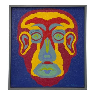 Errol Ortiz Portrait Oil on Canvas Chicago Imagist For Sale