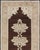 Brown Background Vintage Turkish Oushak Runner With Medallions in Cream & Ivory For Sale - Image 11 of 12