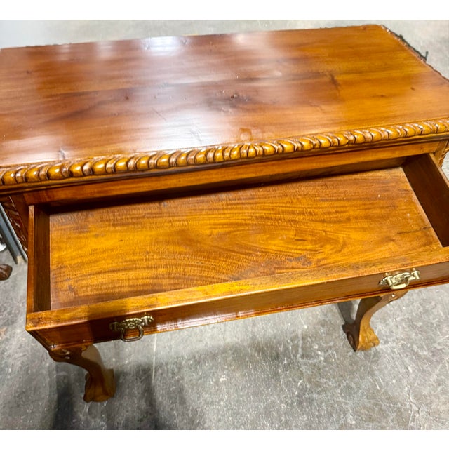 Victorian Mid 20th Century Chippendale Lowboy For Sale - Image 3 of 10