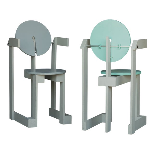 Vintage Dining Chairs by Henk Lampe, 1979, Set of 2 For Sale