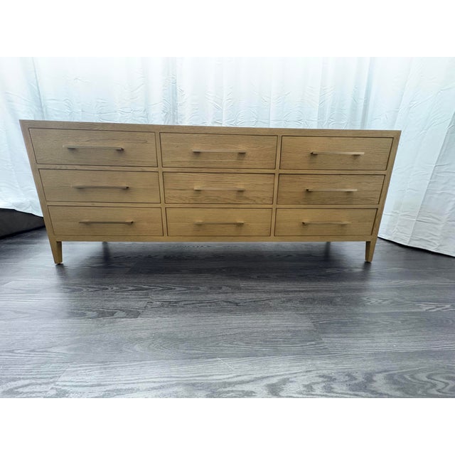 Rh French Contemporary 9-Drawer Dresser – Light Oak / Champagne For Sale - Image 16 of 16