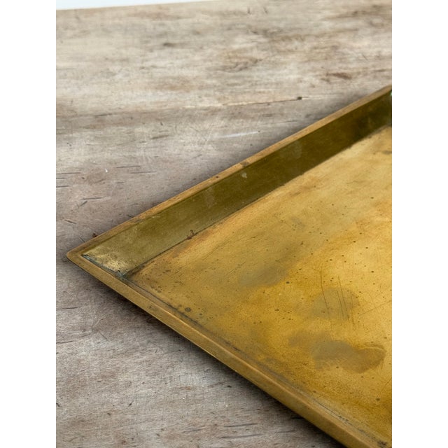 Mid-Century Modern Brass Tray by Bradley & Hubbard For Sale - Image 3 of 8