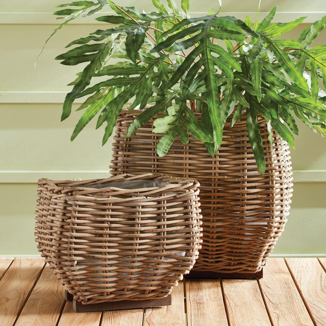 Boho Chic Sylvie Square Taper Basket Large For Sale - Image 3 of 7