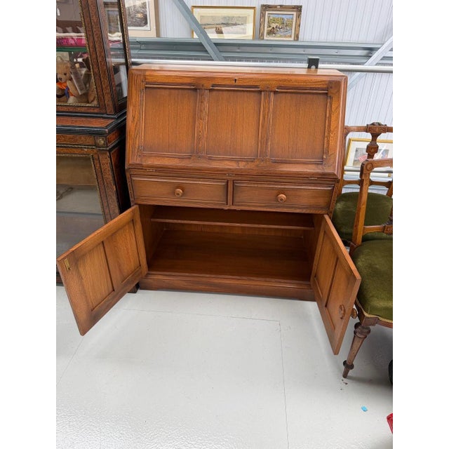 Ercol Golden Dawn Secretaire by Lucian Ercolani for Ercol, 1960s For Sale - Image 4 of 6