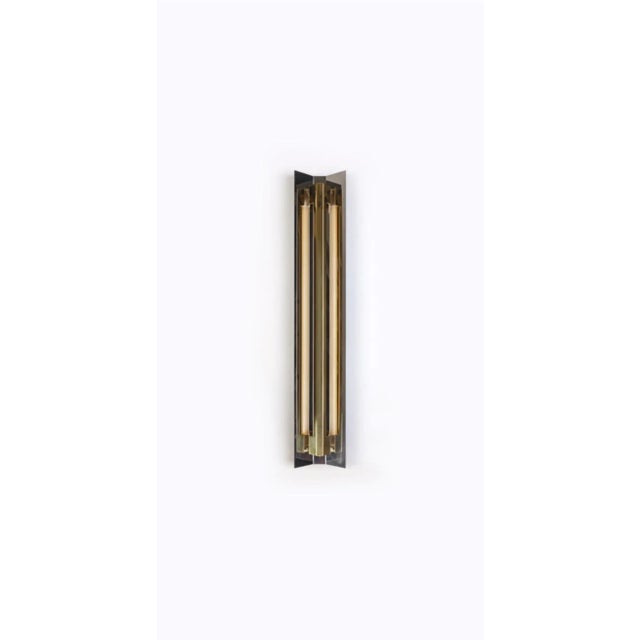 Large misalliance solid brass wall light by lexavala dimensions: d 16 x w 130 x h 8 cm materials: brass. There are two...