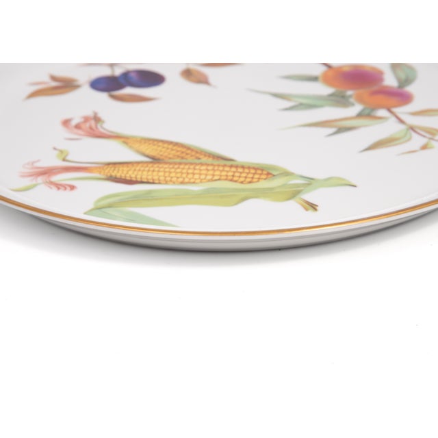 White Royal Worcester EveshamFine Porcelain Charger Platter Display 13" Plate England 1961 For Sale - Image 8 of 10