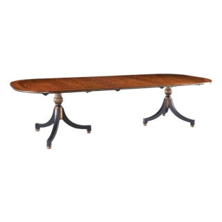 Lilian August Wessex Mahogony Double Pedestal Dining Table For Sale