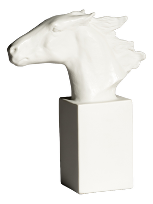 Porcelain Model 1609 Hannibal Equestrian Horse Head Sculpture by Albert Hinnrich Hussmann for Rosenthal, 1920s-1940s