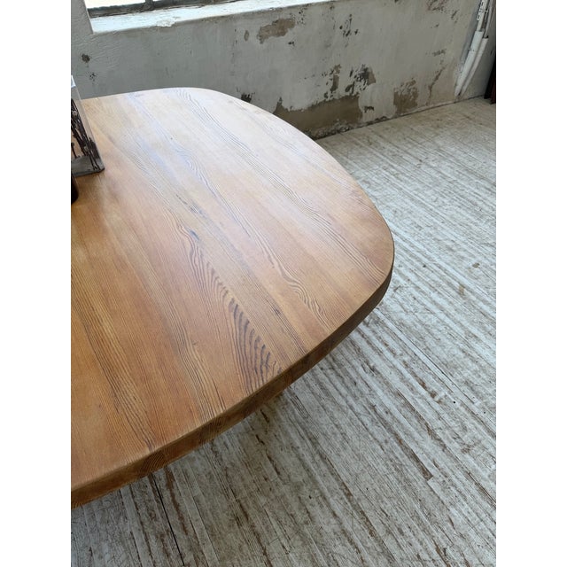 Constructivist Round Pine Table, 1950s For Sale - Image 13 of 18