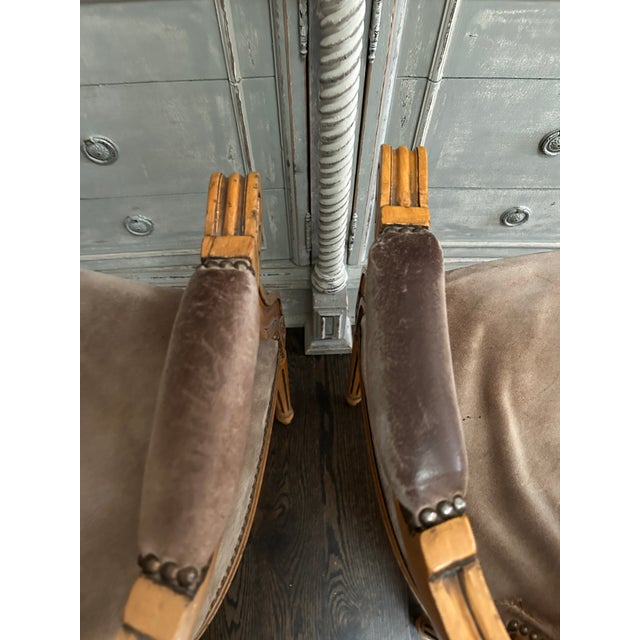 Pair Fratelli Boffi Italy ~ Louis XVI Cane Back Arm Chairs For Sale - Image 4 of 11