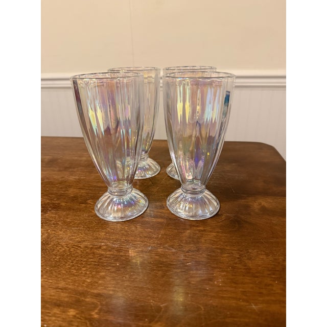 Late 20th Century Soda Fountain Iridescent Glasses For Sale - Image 12 of 12