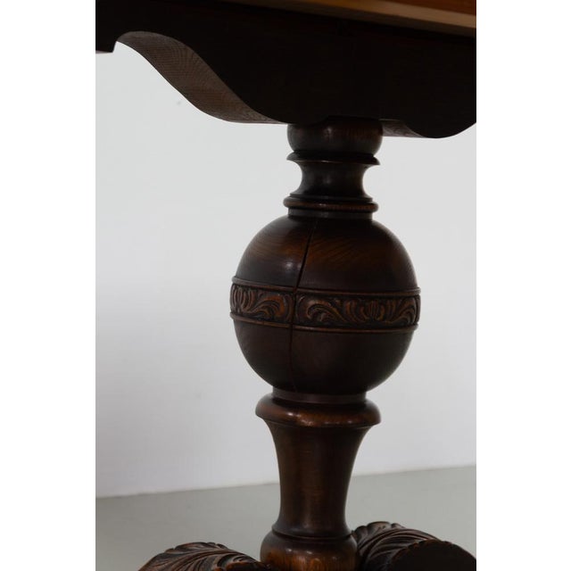 Antique Danish Oak Writing Desk, 1900s For Sale - Image 11 of 18