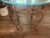 1970s Neoclassical Style Gold-Tone Metal and Beveled Glass Accent Table For Sale - Image 4 of 8