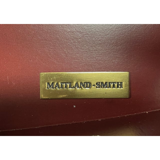 Cinnamon 1980s Maitland-Smith 5 Drawer Chest With Embossed Leather For Sale - Image 8 of 8