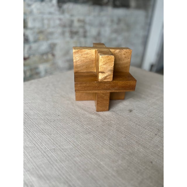 Plus Wooden Sculpture For Sale - Image 4 of 5