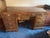 National Mt. Airy Burlwood Campaign-Style Desk For Sale - Image 4 of 8