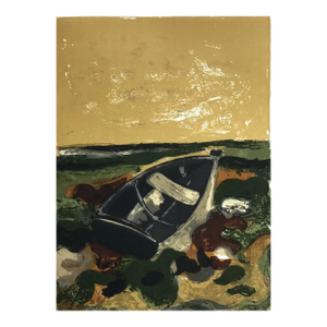 1964 Andre Minaux Original Lithograph La Barque Echouee